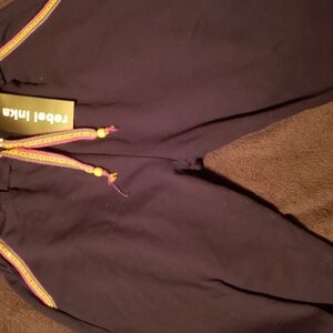 Black Joggers with Vibrant Trim